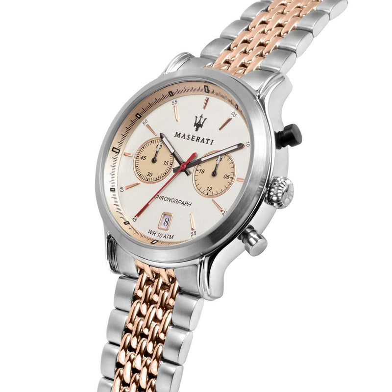 Maserati Legend 42 mm Chronograph Ivory Dial Men's Watch R8873638002 - Big Daddy Jewelry #4