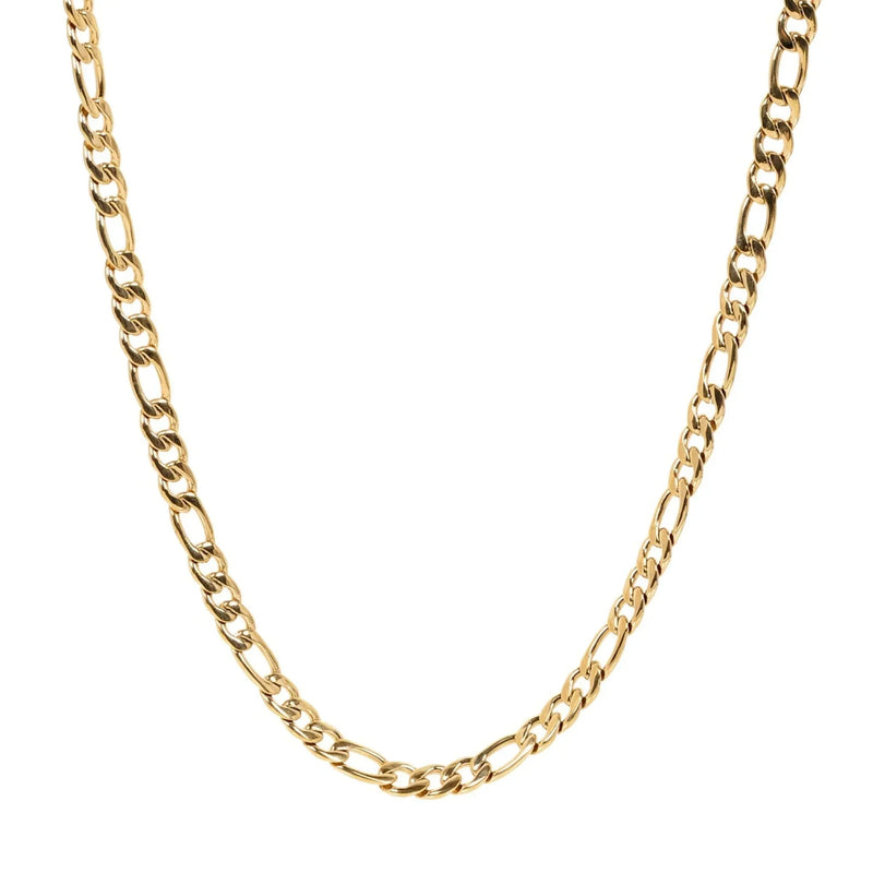 Big Daddy 7mm Steel Gold Figaro Chain