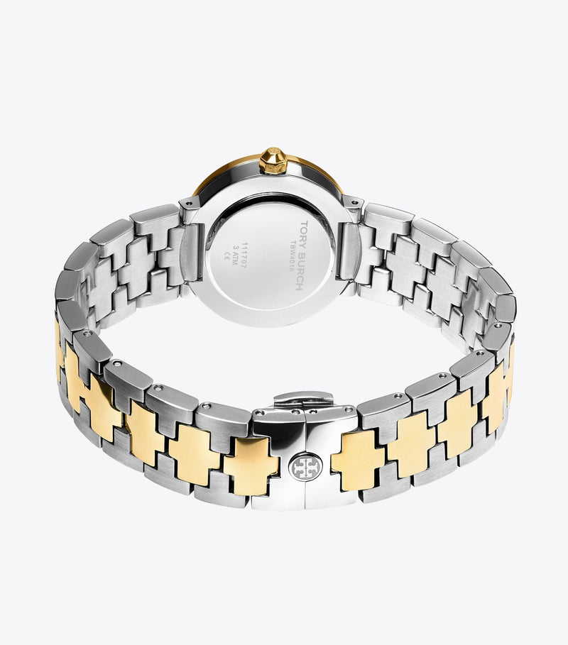 Tory Burch The Reva Dual Tone Stainless Steel Strap Women's Watch TBW4016 - Image 3