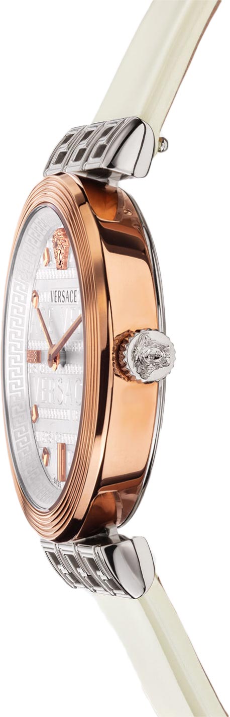 Versace Meander White Leather Strap Women's Watch VELW00120 - Big Daddy Jewelry #2