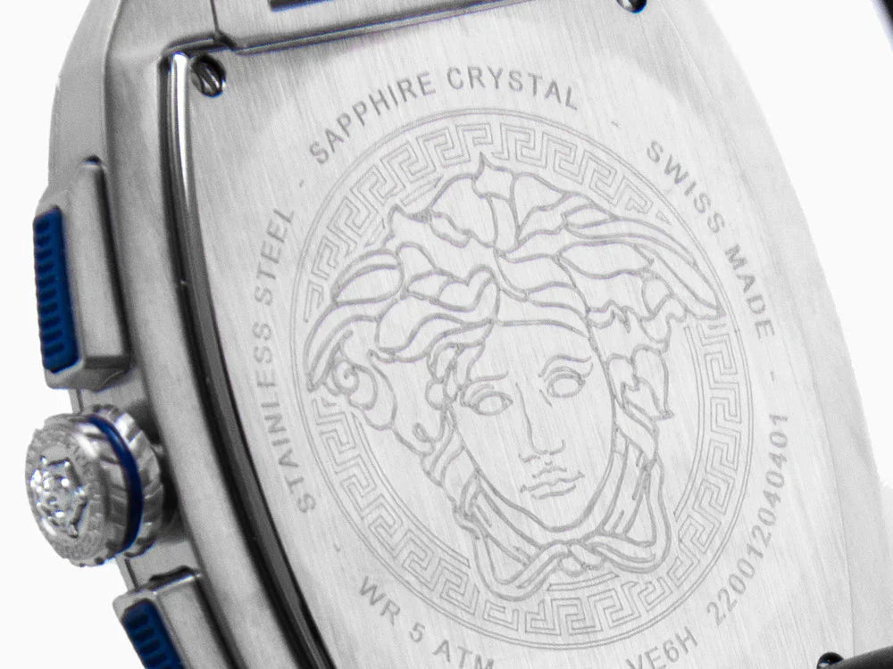 Versace Dominus Stainless Steel Rectangular Dial Quartz Men Watch - VE6H00423