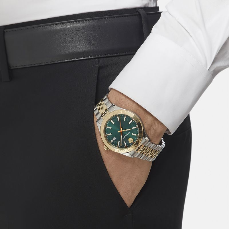 Versace Hellenyium Two-Tone Green Dial Men's Watch VEVK00620 - Big Daddy Jewelry #4