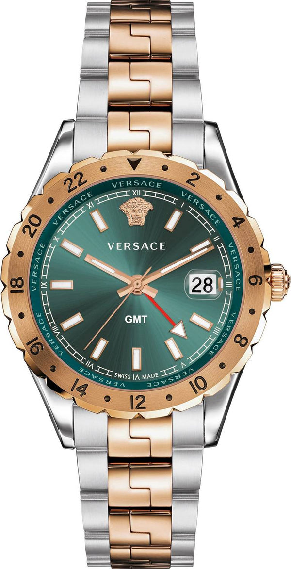 Versace Hellenyium Two-Tone Green Dial Men's Watch  V11050015 - Big Daddy Jewelry