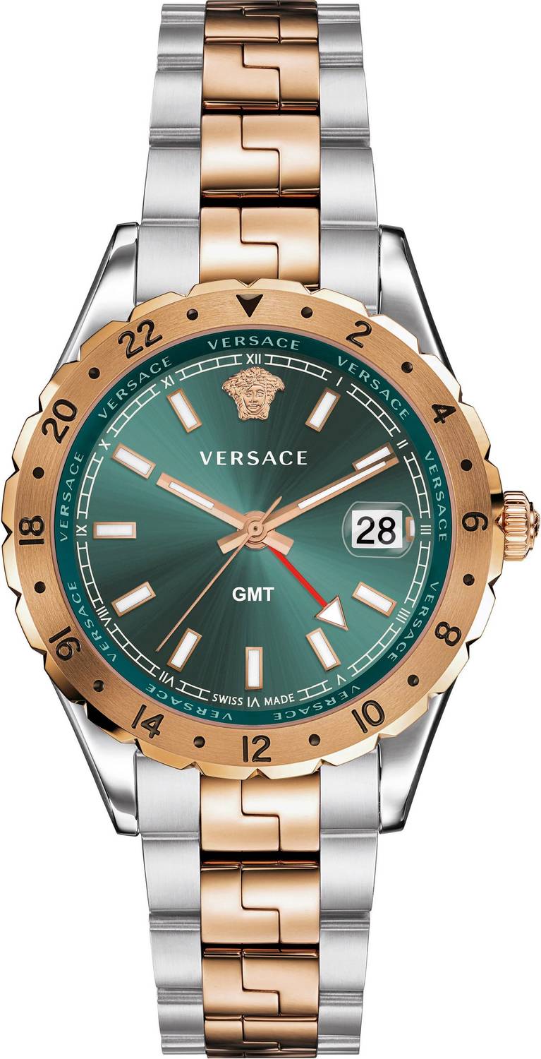 Versace Hellenyium Two-Tone Green Dial Men's Watch  V11050015 - Big Daddy Jewelry