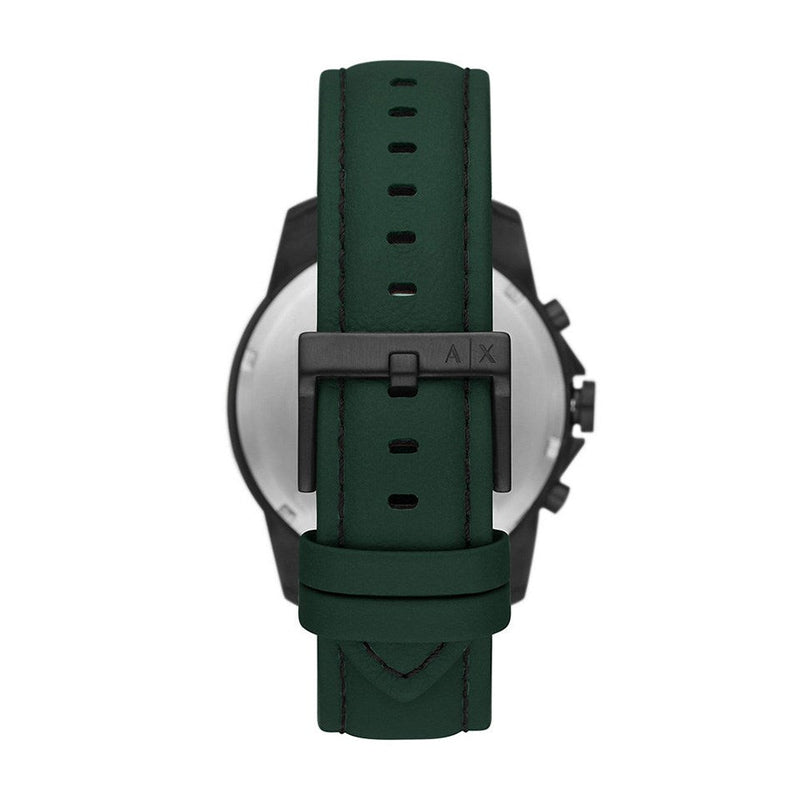 Armani Exchange Banks Chronograph Green Leather Strap Men's Watch AX1725 - Big Daddy Jewelry #3