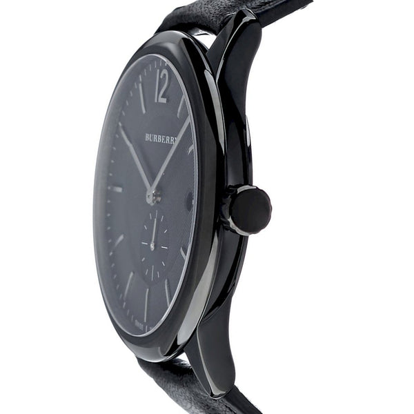 Burberry Men’s Swiss Made Leather Strap Black Dial Men's Watch BU10003 - Big Daddy Jewelry #2