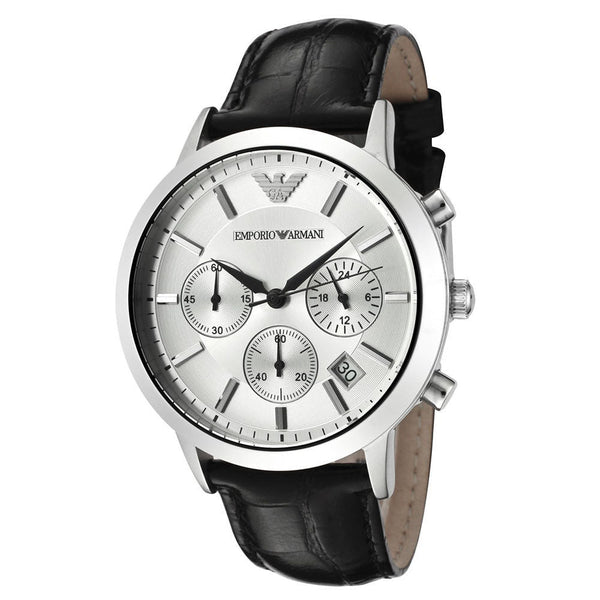 Emporio Armani Classic Chronograph Silver Dial Men's Watch  AR2432 - Big Daddy Jewelry