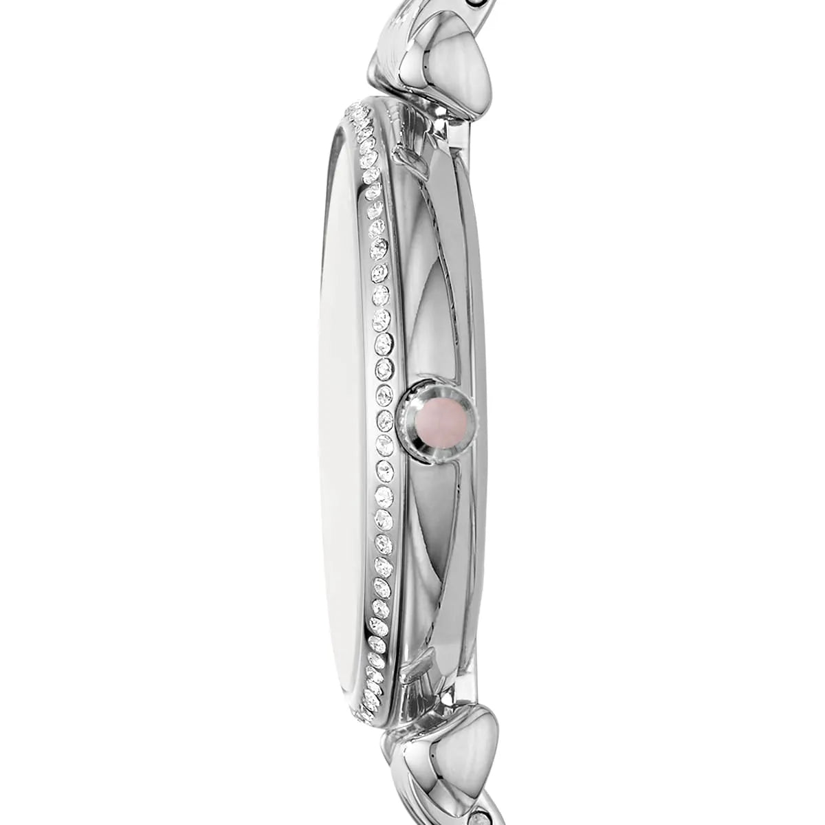 Emporio Armani Gianni T-Bar Pink Dial Silver Women's Watch - AR1779