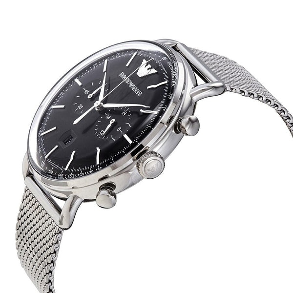 Armani Aviator Chronograph Quartz Black Dial Men's Watch #AR11104 - Big Daddy Jewelry #2