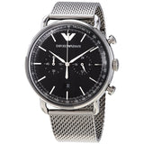 Armani Aviator Chronograph Quartz Black Dial Men's Watch #AR11104 - Big Daddy Jewelry