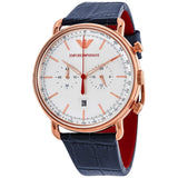 Emporio Armani Aviator Chronograph Quartz Silver Dial Men's Watch AR11123 - Big Daddy Jewelry