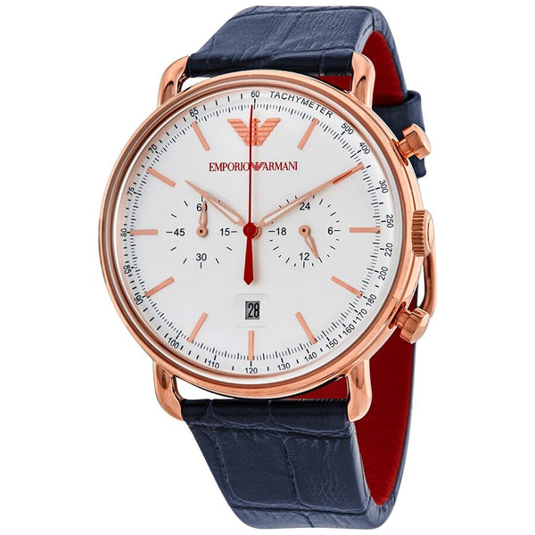 Emporio Armani Aviator Chronograph Quartz Silver Dial Men's Watch AR11123 - Big Daddy Jewelry