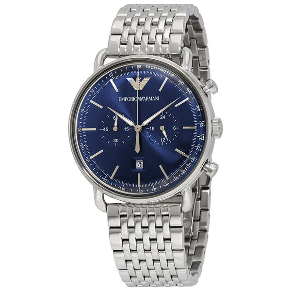 Emporio Armani Aviator Chronograph Quartz Blue Dial Men's Watch #AR11238 - Big Daddy Jewelry