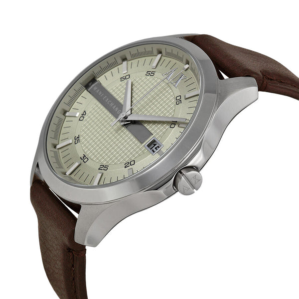 Armani AX Exchange Whitman Silver Dial Brown Leather Men's Watch AX2100 - Big Daddy Jewelry #2