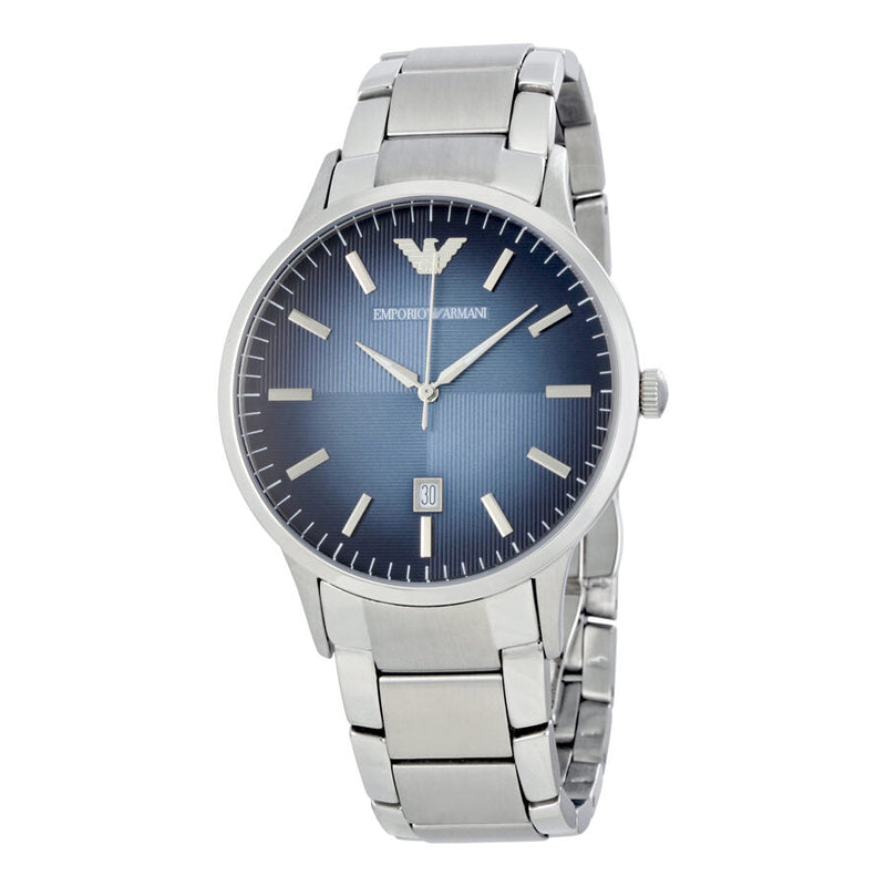Emporio Armani Classic Blue Textured Dial Men's Watch #AR2472 - Big Daddy Jewelry