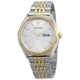 Armani Cream Dial Men's Two Tone Stainless Steel Watch AR11034 - BigDaddy Watches