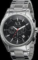 Armani Exchange Silver Chronograph Black Dial Men's Watch  AX1057 - Big Daddy Jewelry