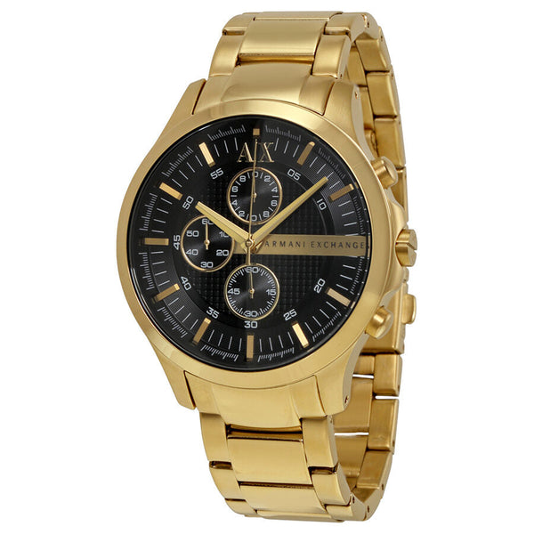 Armani Exchange Black Dial Chronograph Gold-plated Unisex Watch AX2137 - Big Daddy Jewelry