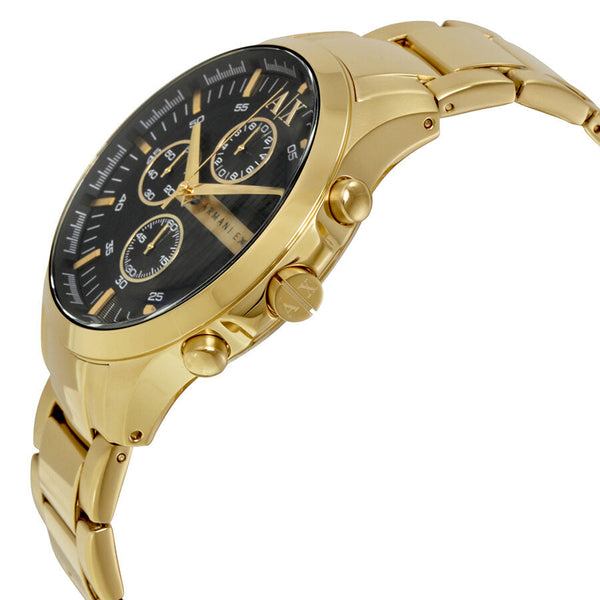 Armani Exchange Black Dial Chronograph Gold-plated Unisex Watch AX2137 - Big Daddy Jewelry #2