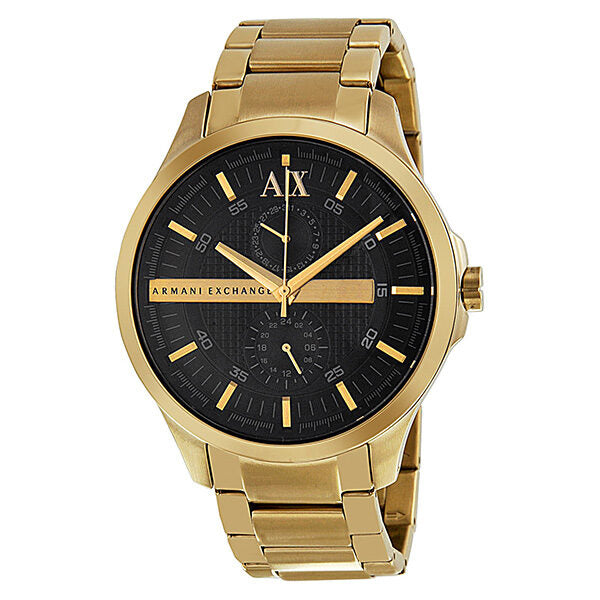 Armani Exchange Black Dial Gold PVD Men's Watch AX2122 - Big Daddy Jewelry