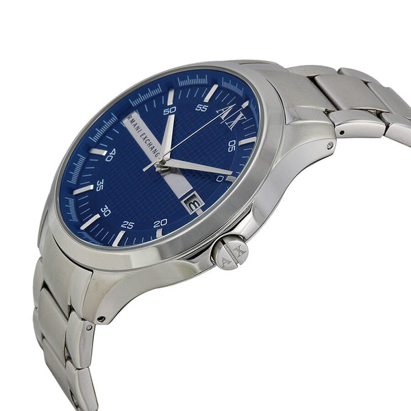 Armani Exchange Blue Textured Dial Stainless Steel Men's Watch AX2132 - Big Daddy Jewelry #2