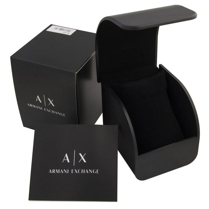 Armani Exchange Chronograph Black Leather Men's Watch AX7133 - The Watches Men & CO #2