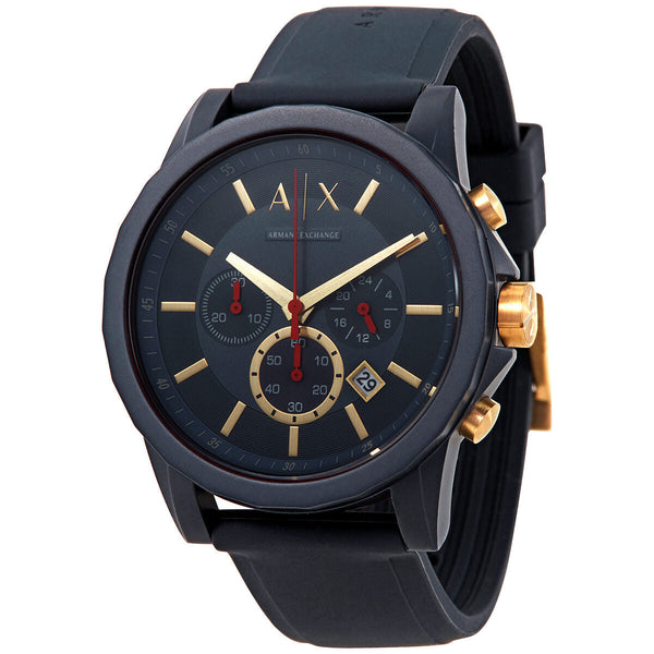 Armani Exchange Outerbanks Chronograph Quartz Blue Dial Men's Watch AX1335 - Big Daddy Jewelry