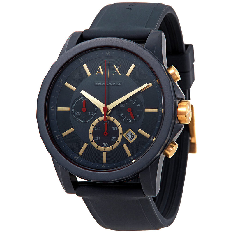 Armani Exchange Outerbanks Chronograph Quartz Blue Dial Men's Watch AX1335 - Big Daddy Jewelry