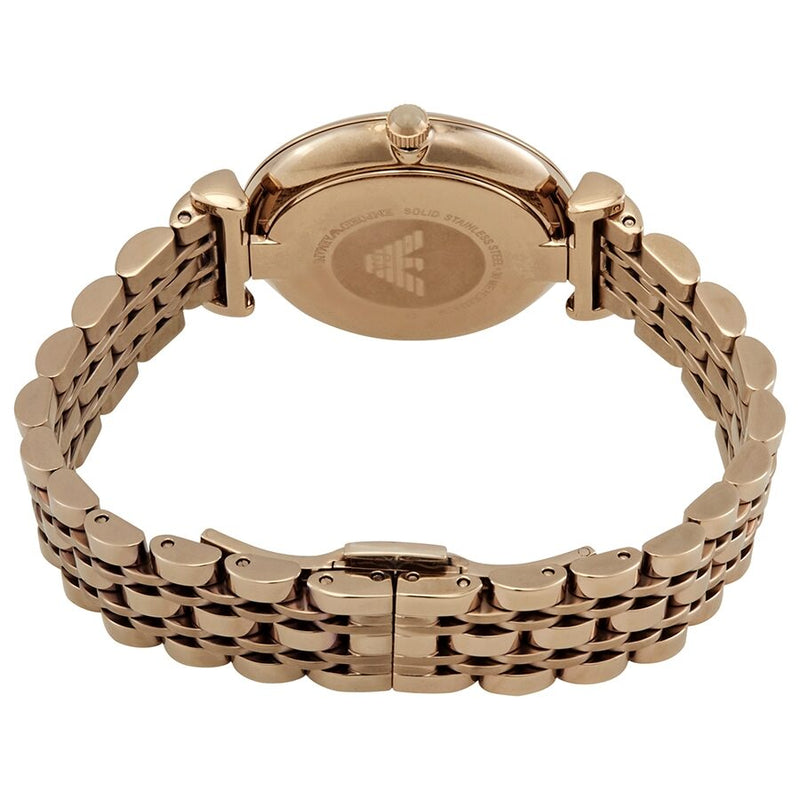 Emporio Armani Gianni T-Bar Crystal Rose Dial Ladies Watch AR11059 - Big Daddy Jewelry #3