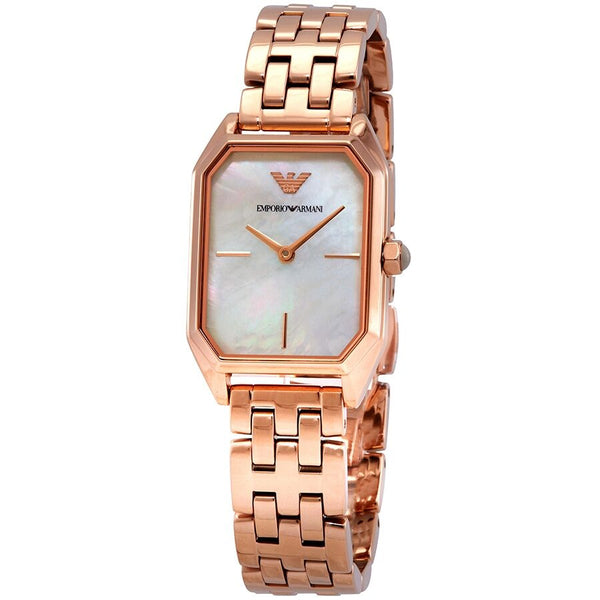 Armani Giola Quartz White Mother of Pearl Dial Ladies Watch AR11147 - Big Daddy Jewelry