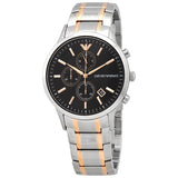 Emporio Armani Renato Chronograph Quartz Black Dial Men's Watch #AR11165 - Big Daddy Jewelry
