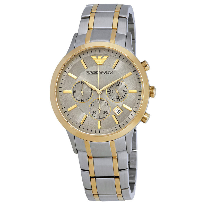 Emporio Armani Renato Chronograph Silver Dial Men's Watch #AR11076 - Big Daddy Jewelry