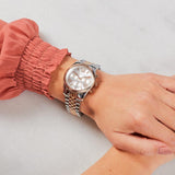 Michael Kors Lexington Chronograph Dial Tri-Tone Ladies Watch MK5735 Water resistance: 100 meters / 330 feet Movement: Quartz