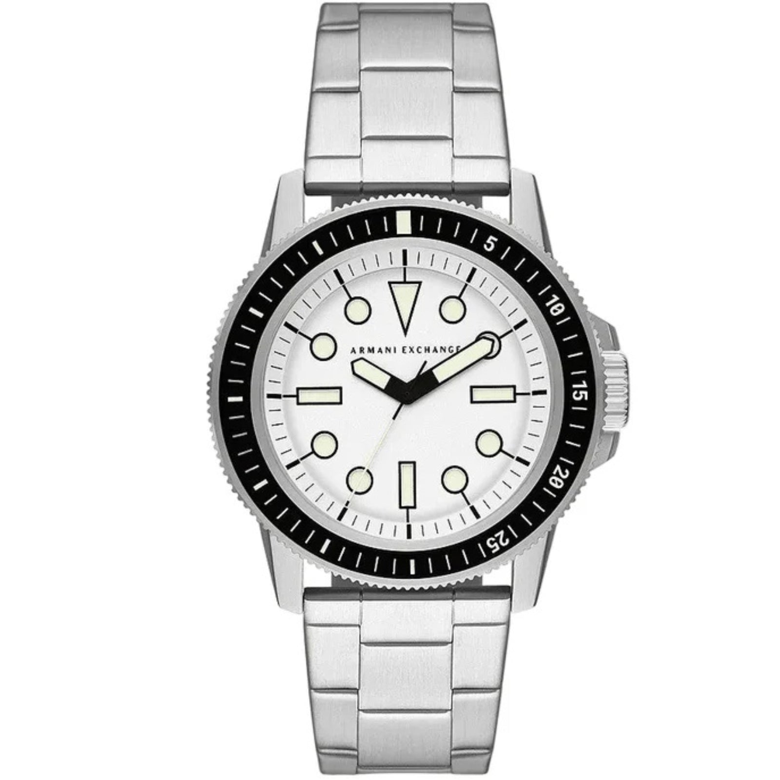 Armani Exchange Leonardo White Dial Silver Men's Watch - AX1853