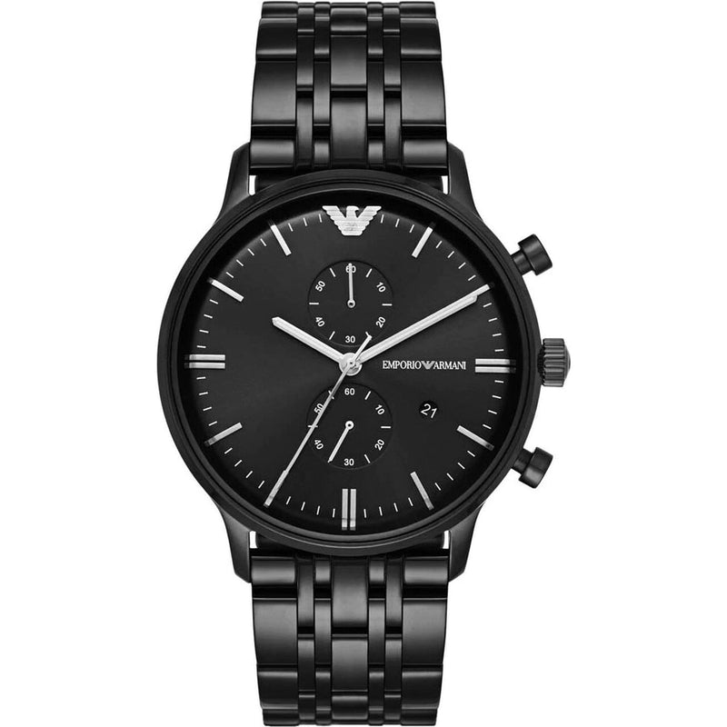 Emporio Armani Black Chronograph Men's Watch#AR1934 - Big Daddy Jewelry