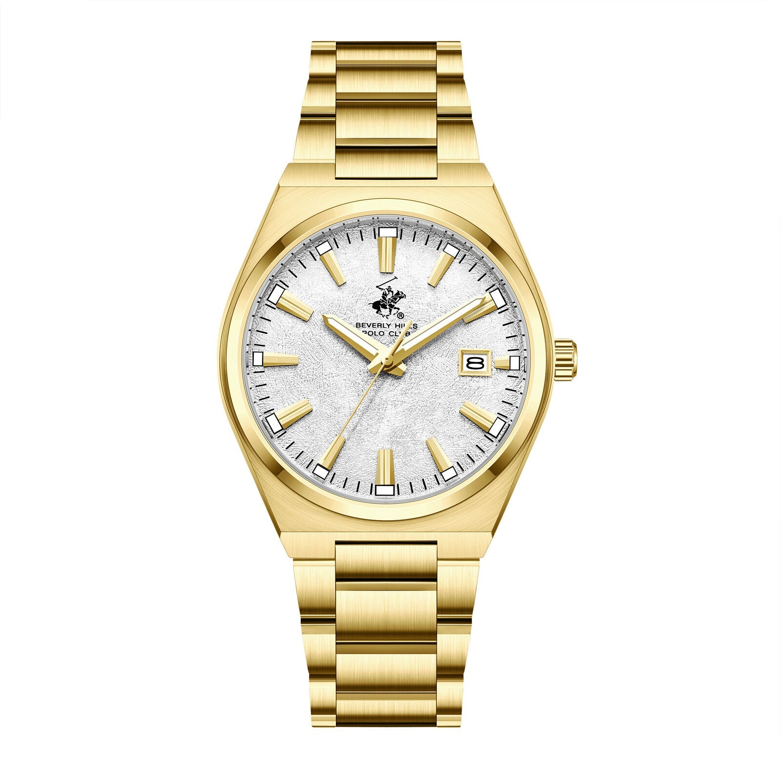 Beverly Hills Polo Club BP3851X.120 gold watch with mother-of-pearl dial and date window