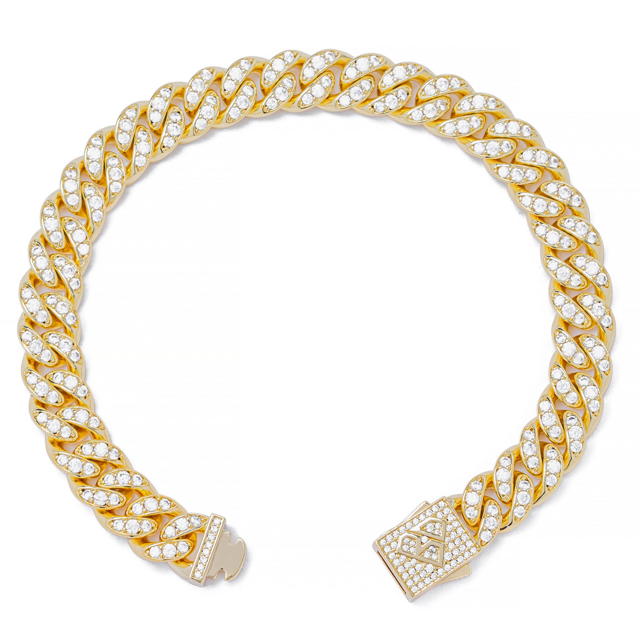 Big Daddy 10MM Iced Out Cuban Link Gold Bracelet - Bracelet