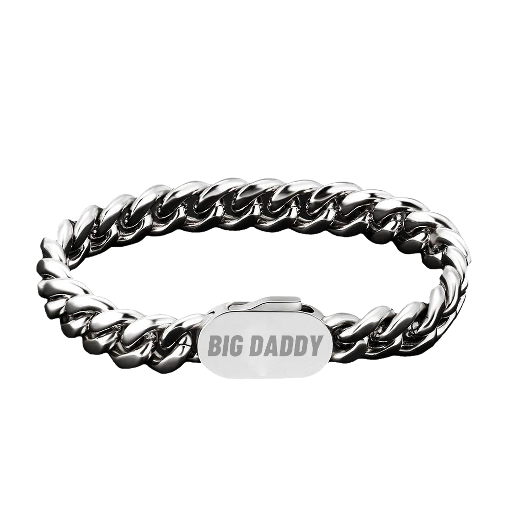 Big Daddy 10mm Silver Miami Cuban Link Bracelet - Bracelet