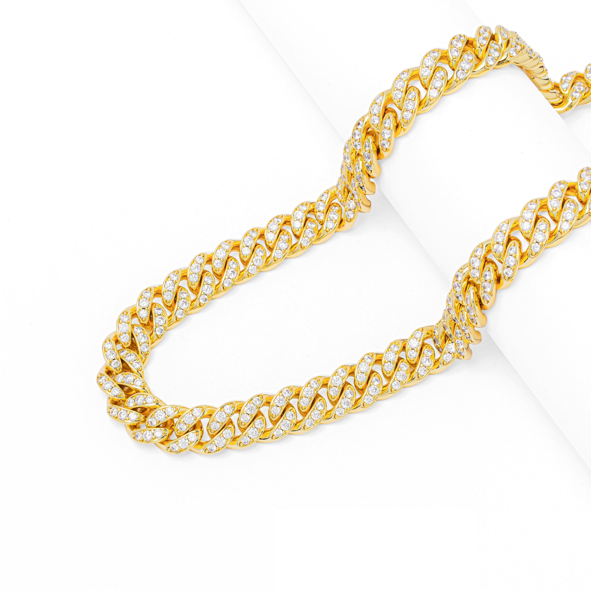Big Daddy 12MM Bling Cuban Link Gold Iced Out Chain
