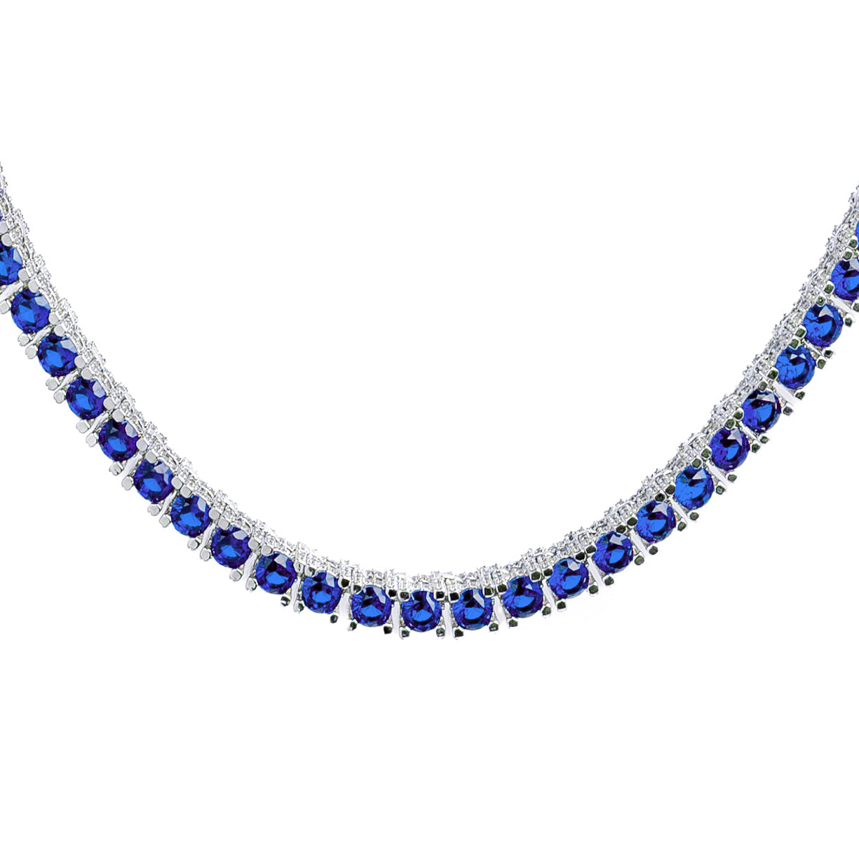 Big Daddy 4MM Silver Blue Tennis Iced Out Chain