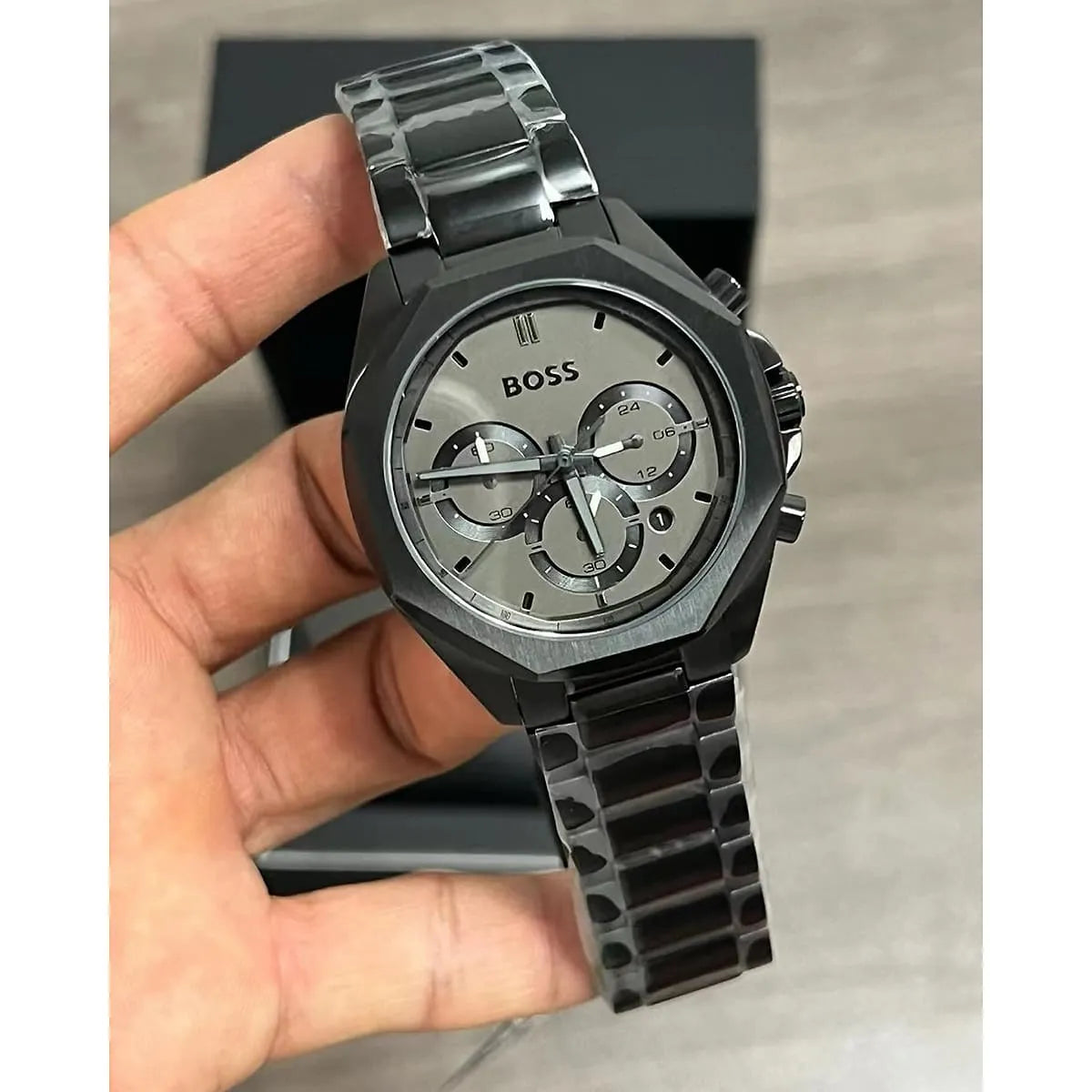 BOSS by Hugo Boss Black Steel Grey Dial Chronograph Men's Watch - 1514016 1514016 - Image 5
