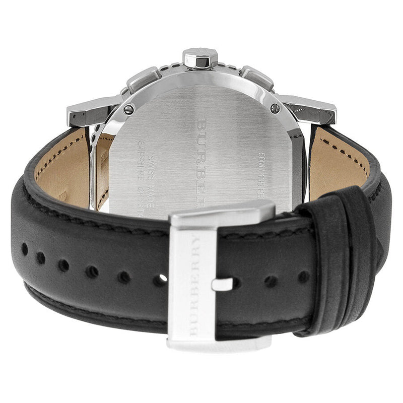 Burberry Black Dial Chronograph Black Leather Men's Watch BU9382 - Big Daddy Jewelry #3