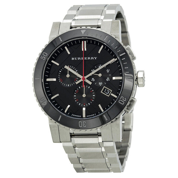 Burberry Black Dial Chronograph Stainless Steel Men's Watch BU9380 - Big Daddy Jewelry
