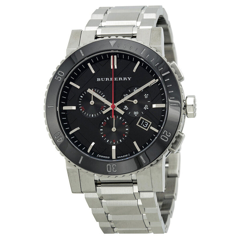 Burberry Black Dial Chronograph Stainless Steel Men's Watch BU9380 - Big Daddy Jewelry