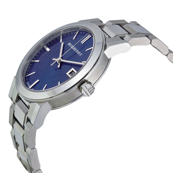 Burberry Blue Check Stamped Dial Stainless Steel Men's Watch BU9031 - Big Daddy Jewelry #2