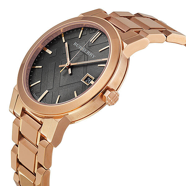 Burberry Brown Check Pattern Dial Rose Gold-plated Unisex Watch BU9005 - Big Daddy Jewelry #2