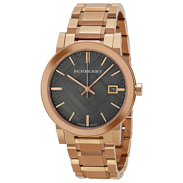 Burberry Brown Check Pattern Dial Rose Gold-plated Unisex Watch BU9005 - Big Daddy Jewelry