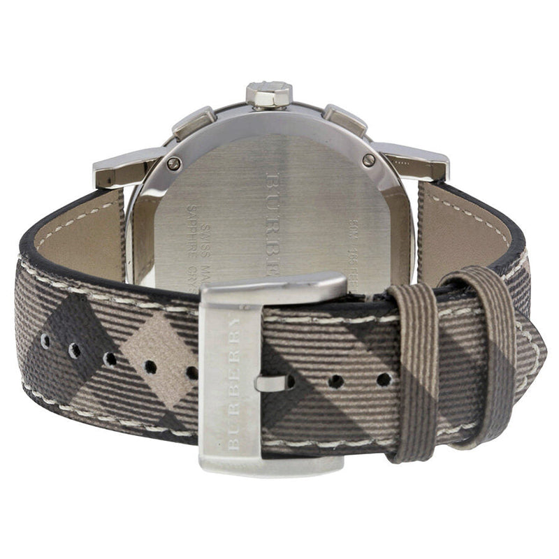 Burberry Brown Impressed Check Dial Check Fabric Strap Men's Watch BU9361 - Big Daddy Jewelry #3