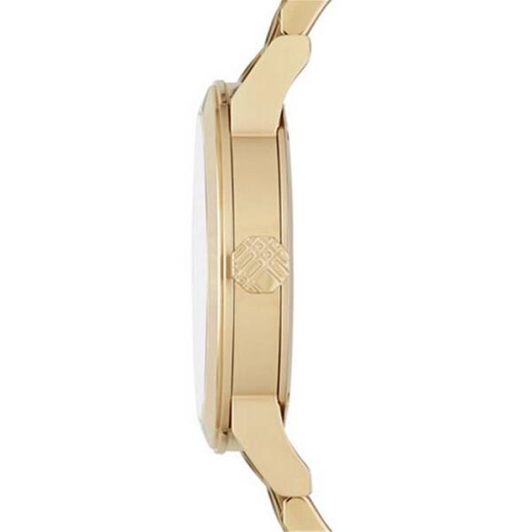 Burberry Men’s Swiss Made Quartz Black Check Stamped Leather Strap Gold Dial Men's Watch BU9032 - Big Daddy Jewelry #2