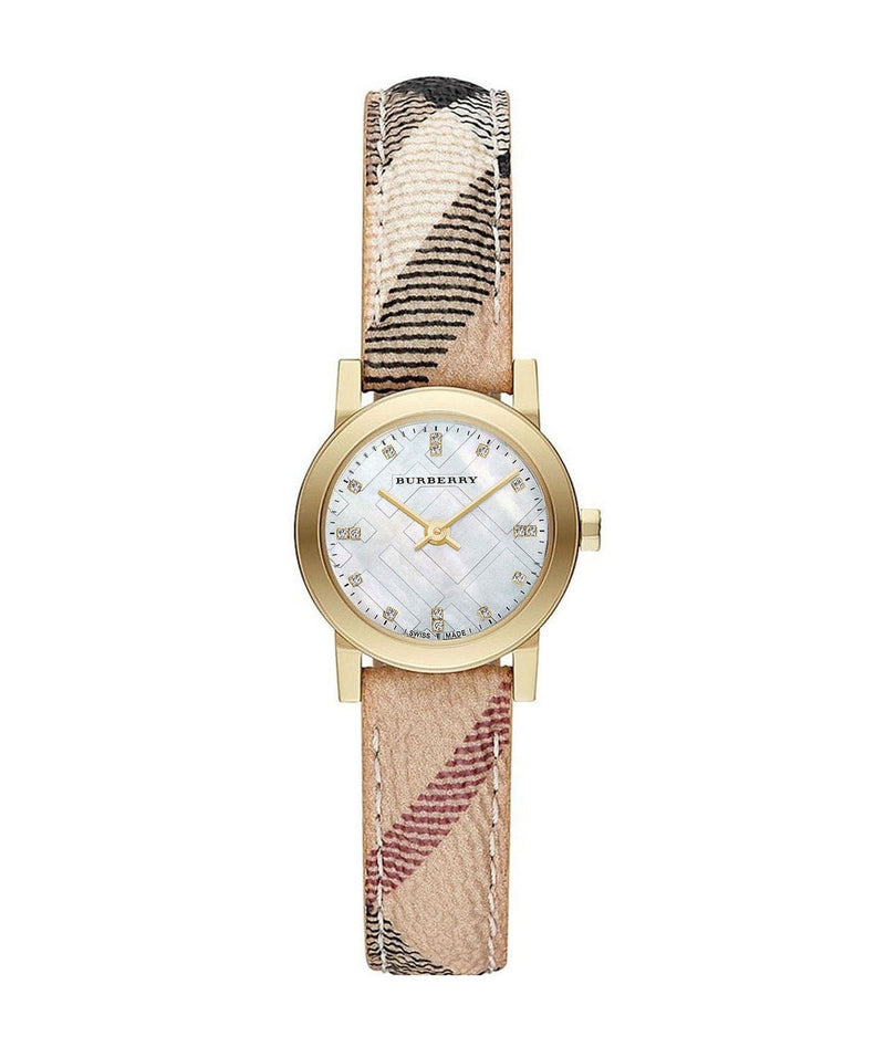 Burberry Women’s Swiss Made Quartz Multicolor Leather Strap Mother Of Pearl Dial Women's Watch  BU9226 - Big Daddy Jewelry